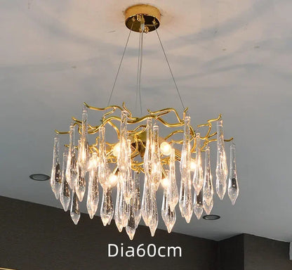 Decorbites™ Kristall-Wassertropfen-LED-Kronleuchter: Modernes Luxus-Zweigen-Design für Wohn- und Esszimmer