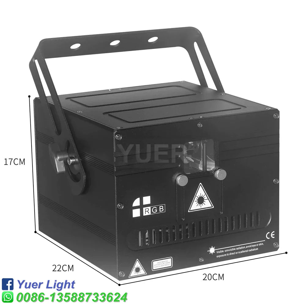 Decorbites™ 4W 3D-Animations-Laserlicht DJ-Scanner für Club, Disco, Party und Bühne