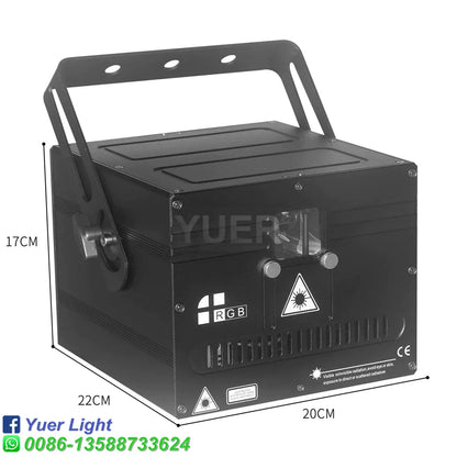 Decorbites™ 4W 3D-Animations-Laserlicht DJ-Scanner für Club, Disco, Party und Bühne