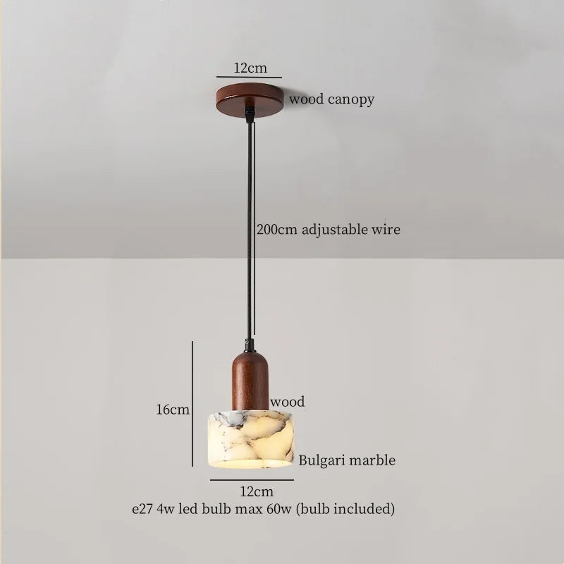Decorbites™ Eisen-Marmor LED-Pendelleuchte Moderne Hängelampe Innenraumdekoration