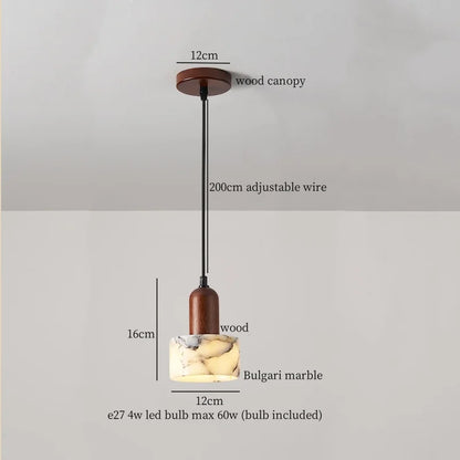 Decorbites™ Eisen-Marmor LED-Pendelleuchte Moderne Hängelampe Innenraumdekoration