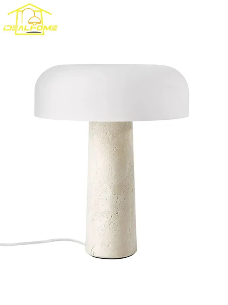Decorbites™ Sahne-Wind-Pilz-Schreibtischlampe LED Marmor-Kunst-Dekoration Wohn- und Lernraum-Dekoration