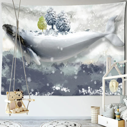 DecorBites™ Dream Whale Tapestry Wall Hanging for Kids Room and Home Decor