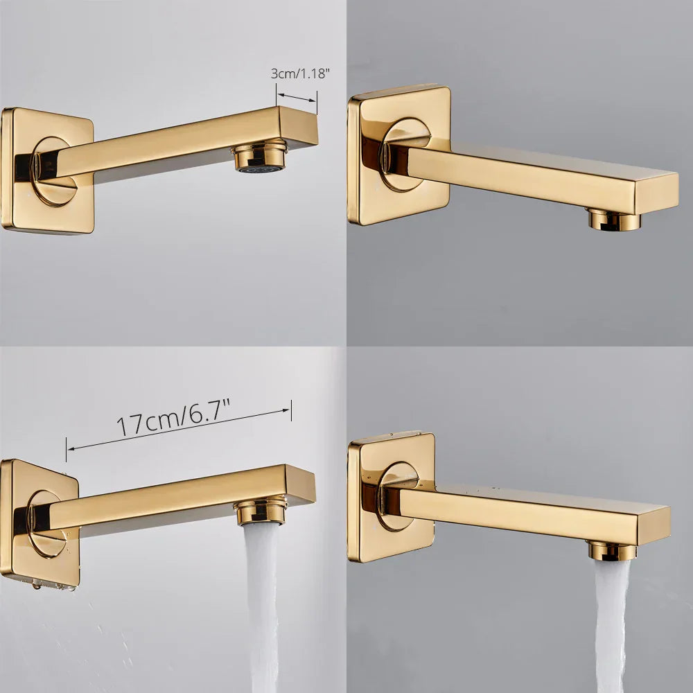 Decorbites™ Gold Digitaldusche-Set mit 3-Funktionen LED-Regendusche