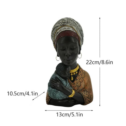 Decorbites™ Afrikanische Schönheitsfiguren: Moderne Kunsthandwerke für die Dekoration von Zuhause & Büro