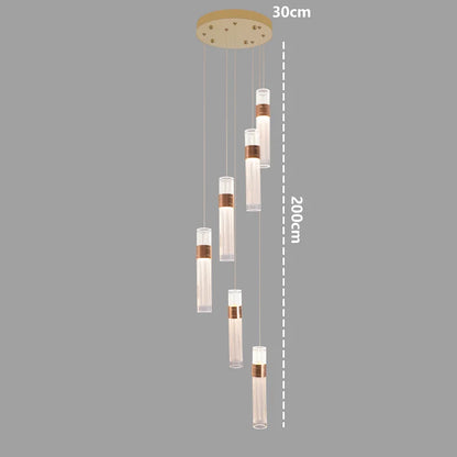 Nordic Multi-Light Iron And Acrylic Pendant Light