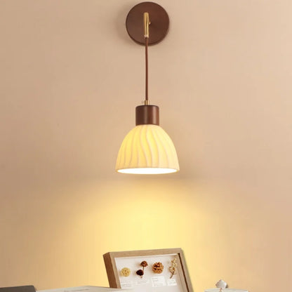 Decorbites™ verstellbare LED-Wandleuchte mit Keramik-Holz-Sockel für Esszimmer, Arbeitszimmer, Bar