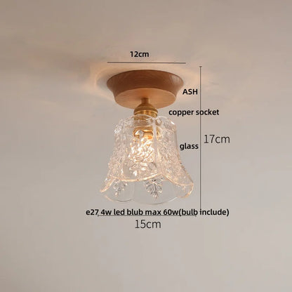 DecorBites™ Clear Glass LED Ceiling Lamp Copper Socket Modern Nordic Style Lighting
