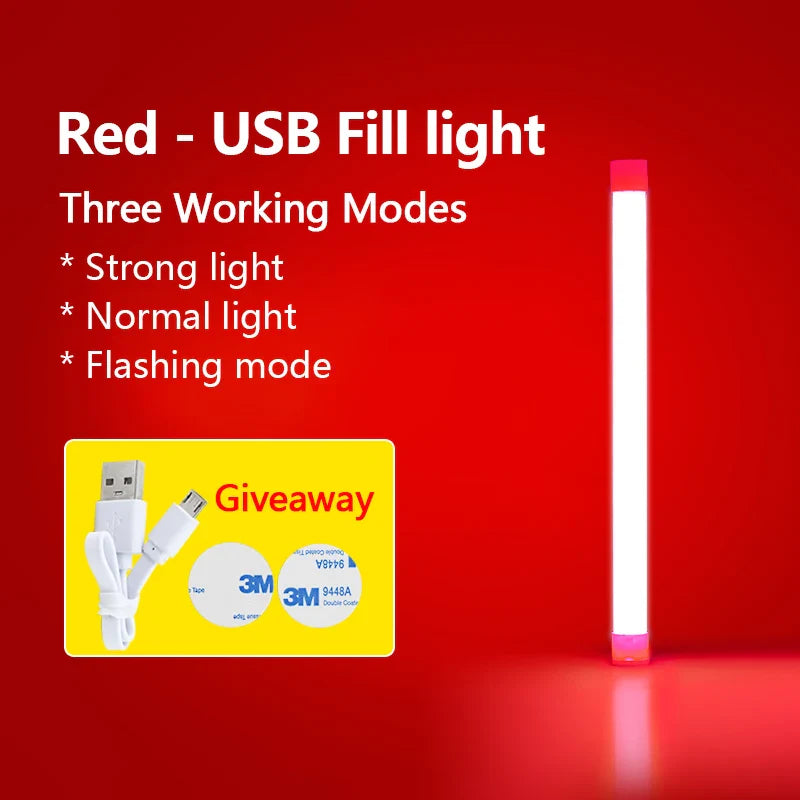 Decorbites™ LED-Auflichtm: Wiederaufladbare farbenfrohe Selfie-Lampe für Fotografie und Videos