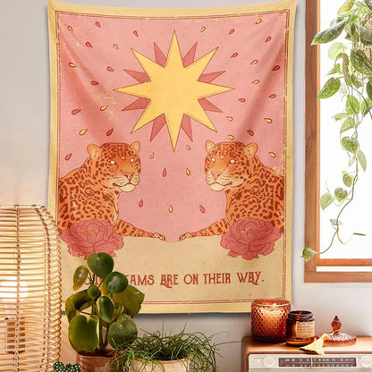Decorbites™ Leopard-Teppich-Wandbehang | Psychedelische Boho-Teppiche für Schlafzimmer und Wohnzimmer
