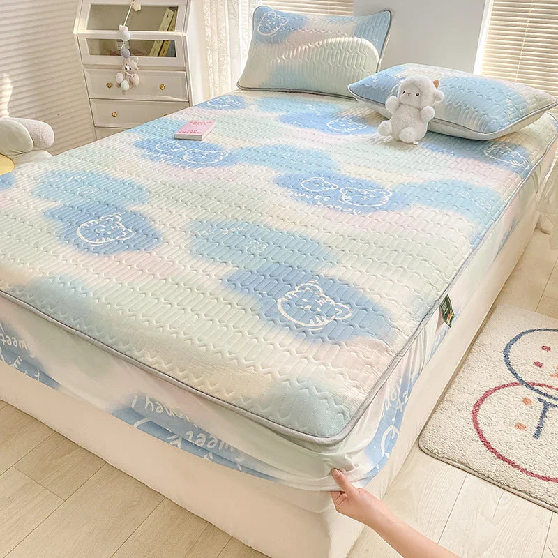 Decorbites™ Latex-Kühlende Matratzenauflage & Bezugsset - Sommer-Kühlung Bettpad