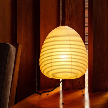 Decorbites™ Japanischer Stil Reispapier-Schreibtischlampe für Heimdekoration, E27-Beleuchtung für Schlafzimmer & Arbeitszimmer