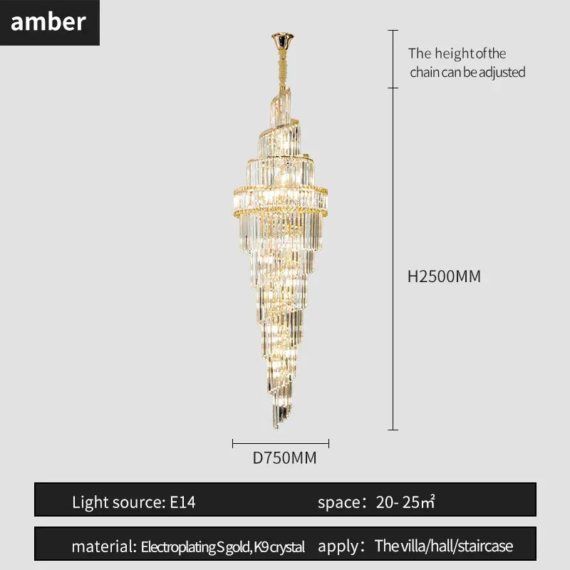 Deluxe Crystal Pendant Chandelier