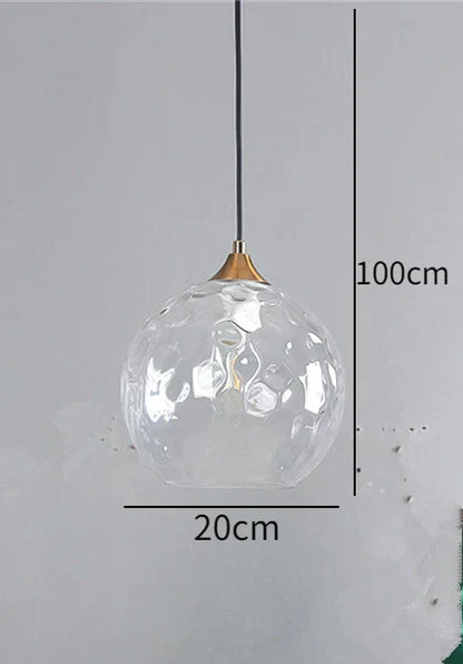 DecorBites™ Glass Ball Pendant LED Chandelier for Bedroom Dining Room Kitchen