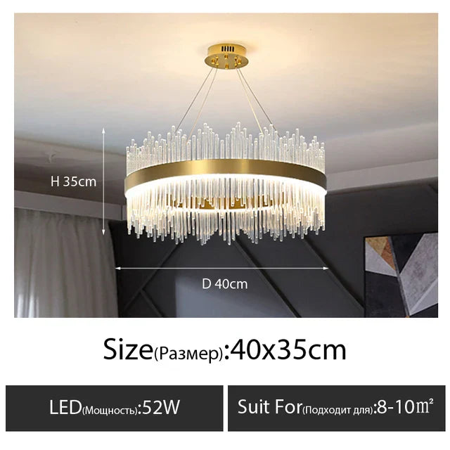 Decorbites™ Kristall-LED-Kronleuchter: Luxuriöse dimmbare Pendelleuchte für Schlafzimmer, Wohnzimmer, Esszimmer