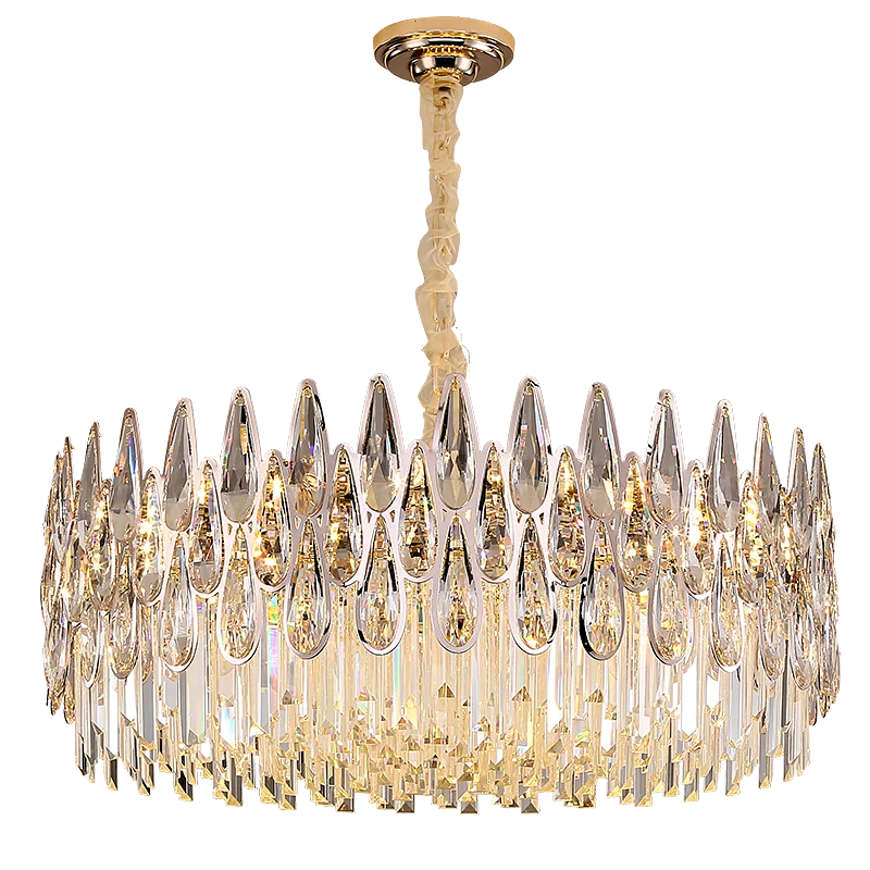 Decorbites™ Kristall-LED-Kronleuchter | Langes Treppenhaus-Villa-Licht | Moderne Luxus-Säulenlampe