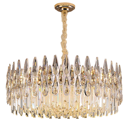 Decorbites™ Kristall-LED-Kronleuchter | Langes Treppenhaus-Villa-Licht | Moderne Luxus-Säulenlampe