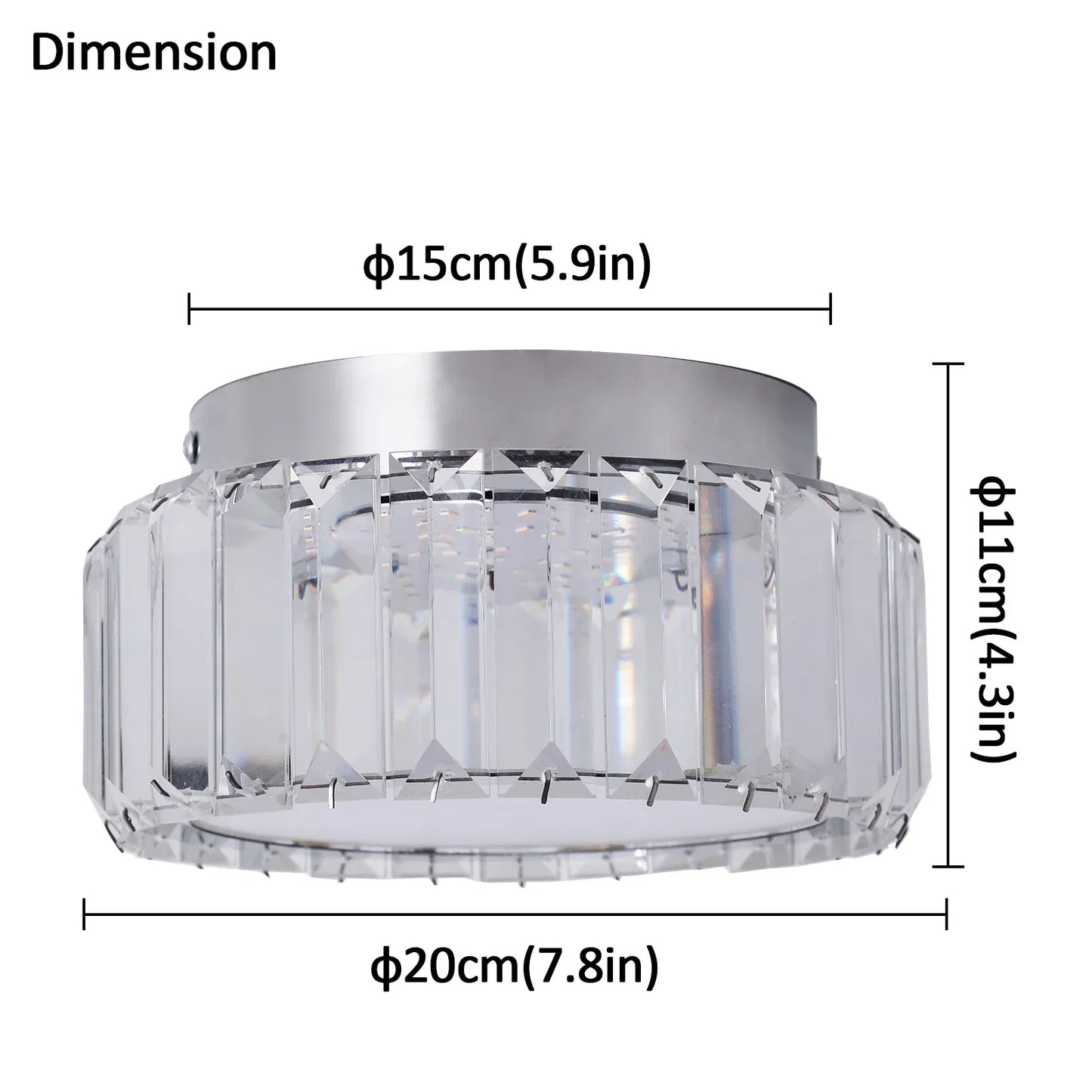 DecorBites™ Crystal LED Ceiling Chandelier Light Circle Design Indoor Lighting
