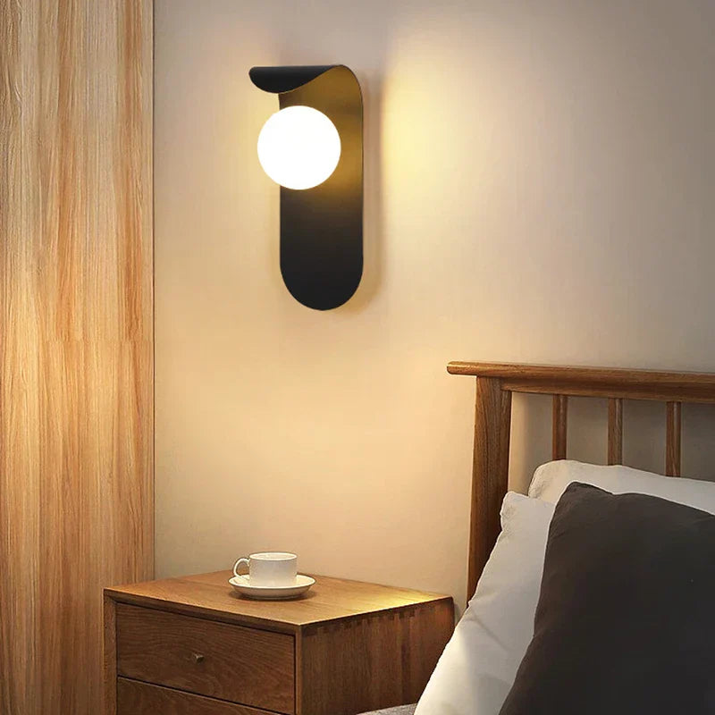 Decorbites™ Frostglas-Kugel-LED-Wandleuchte für Schlafzimmer und Flur