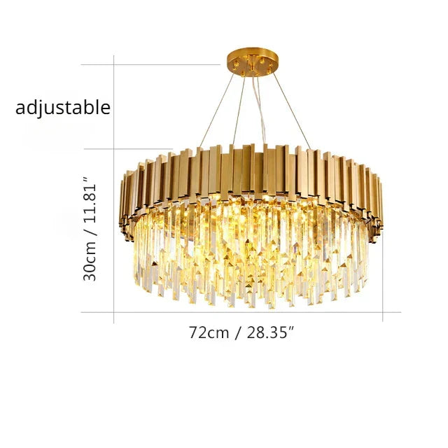 Decorbites™ Goldener Kristall-Leuchter LED-Deckenleuchte für Wohnzimmer & Lobby