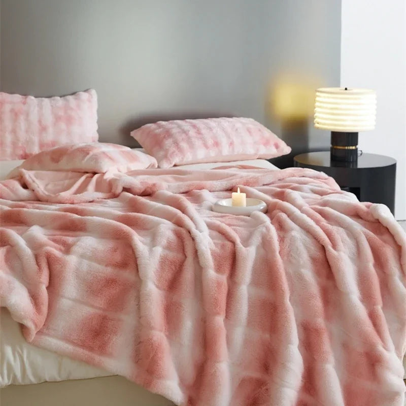 DecorBites™ Cozy Fleece Blanket for Warmth & Style