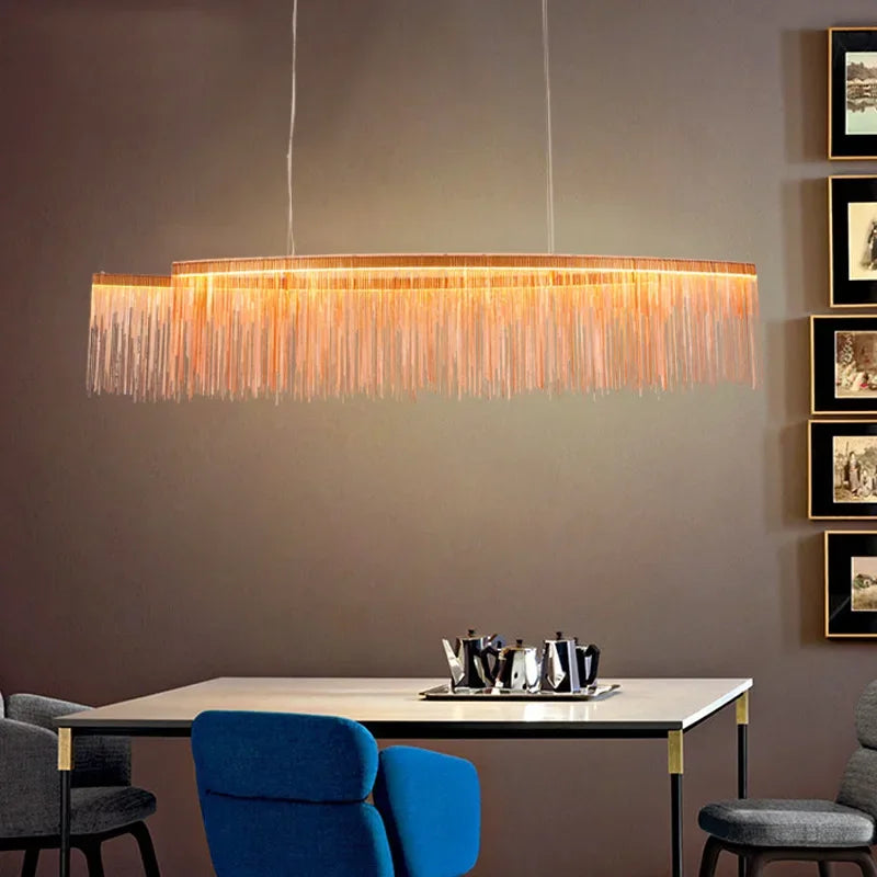 Aluminum Waterfall Pendant Light