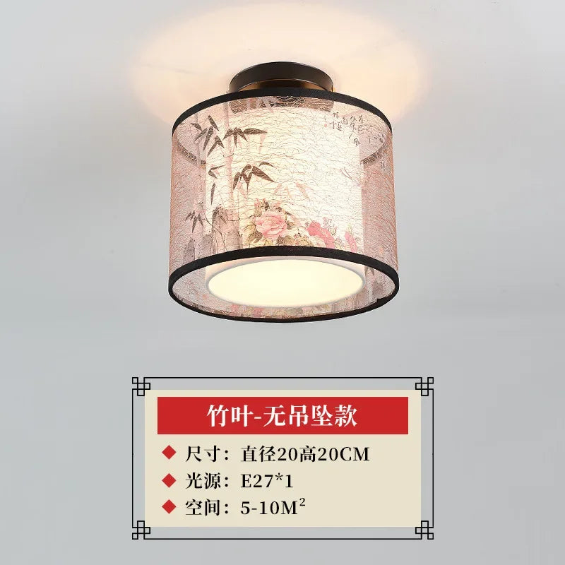 Decorbites™ Lotus Chinesische Kronleuchter Deckenlampe Einfaches Korridor-Gemälde LED-Beleuchtung