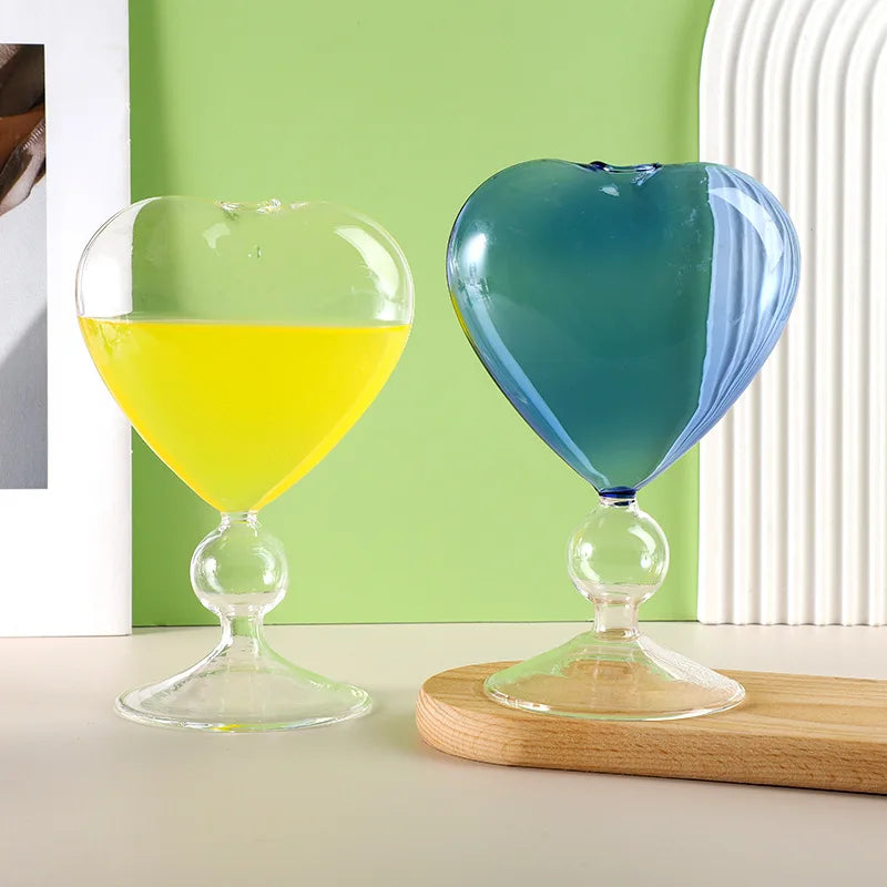 Heart Glass Mug Set