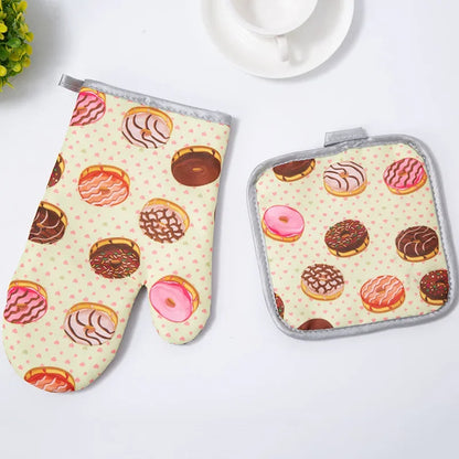Decorbites™ Baumwoll-Küchen-Back-Mikrowellen-Handschuhe für hitzebeständige Back-Ofensicherheit