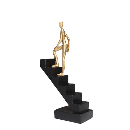 Decorbites™ Goldener Mann-Kletterer-Treppenhaus-Abstrakte-Skulptur-Heimdekoration-Ornamente