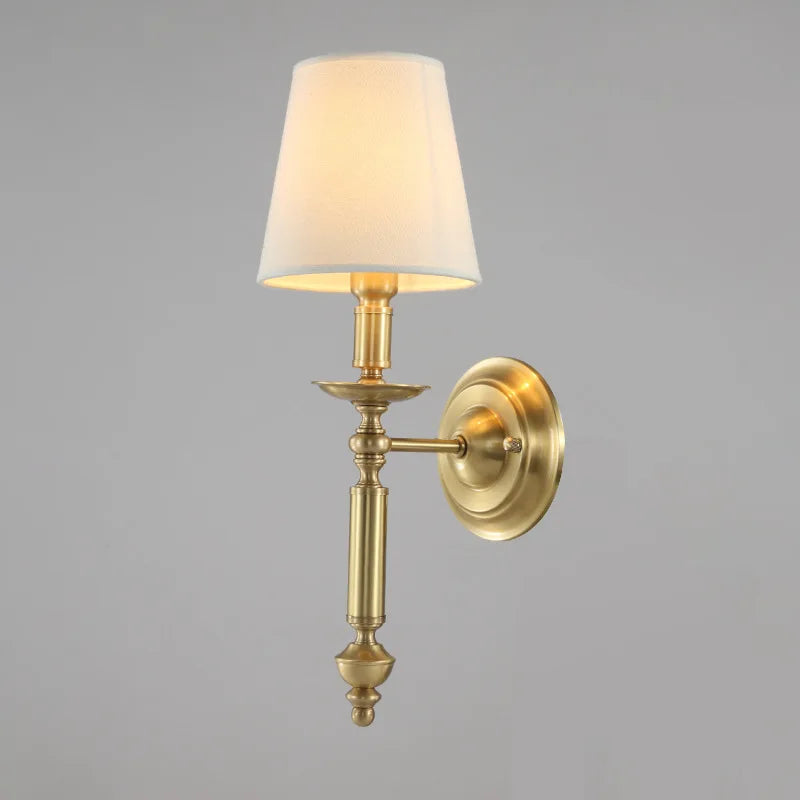 Decorbites™ Kupfer-Deckenleuchter mit Stofflampenschirm für Wohnzimmer und Schlafzimmer