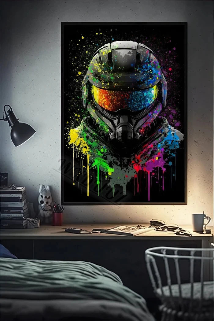 80s Retro Funny Monkey Player Gamepad Picture For Gaming Room Living Canvas Painting Print Wall Art Home Decor Aesthetics Poster