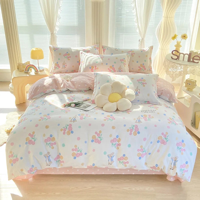 Decorbites™ Baumwoll-Bettwäsche-Set mit Druck für süßen, gemütlichen Schlaf
