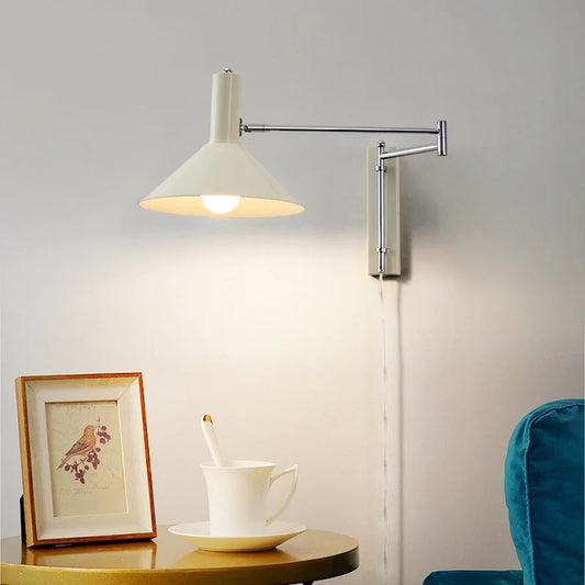 Decorbites™ Industrielle Metallwandlampe mit ausziehbaren Armen für das Lesen am Bett
