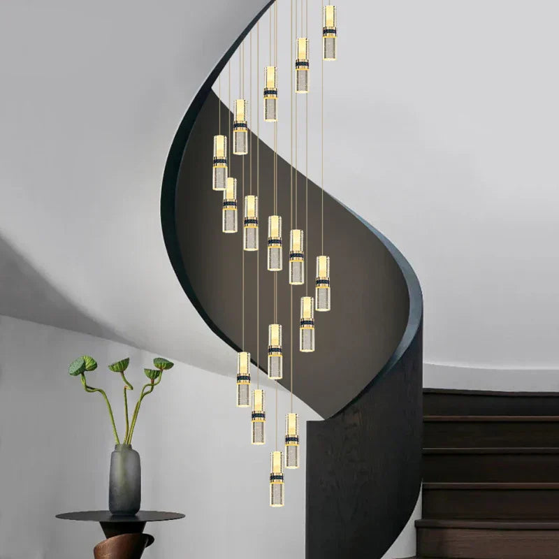 Decorbites™ Kristall-Säulenleuchter für Treppenhaus, Blasen-Design für Zuhause, Restaurant oder Bar