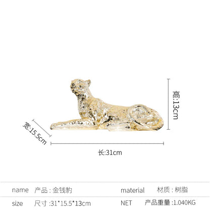 Decorbites™ Leopard-Resin-Skulptur - Heimdekoration Handwerkskunst & Tierfigur