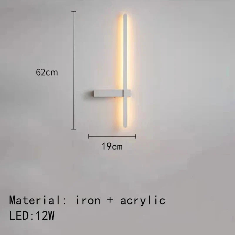 Decorbites™ LED Wandlampen: Moderne Schwarz-Weiß Aluminium Wandlampe für Wohnzimmer Schlafzimmer