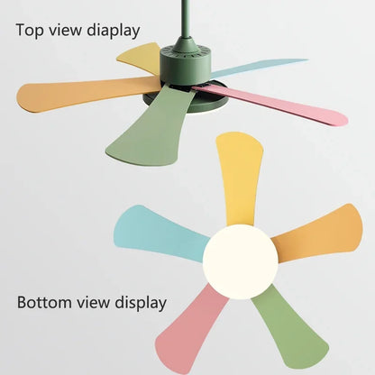 Decorbites™ 48" Schlafzimmer Restaurant Deckenventilator mit 5 Holzflügeln, DC-Motor, LED-Licht, Fernbedienung