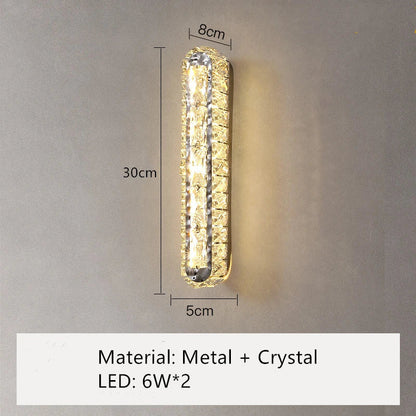Decorbites™ Kristall-LED-Wandleuchte Silber Wandlampen | Modernes nordisches Design für Schlafzimmer und Esszimmer