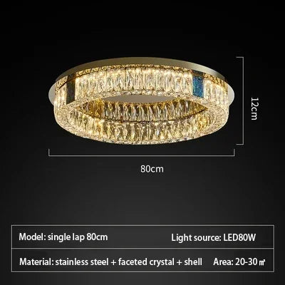 Decorbites™ Crystal-LED-Deckenleuchte: Moderne Edelstahl-Kronleuchter für Wohnzimmer, Schlafzimmer und Küche.