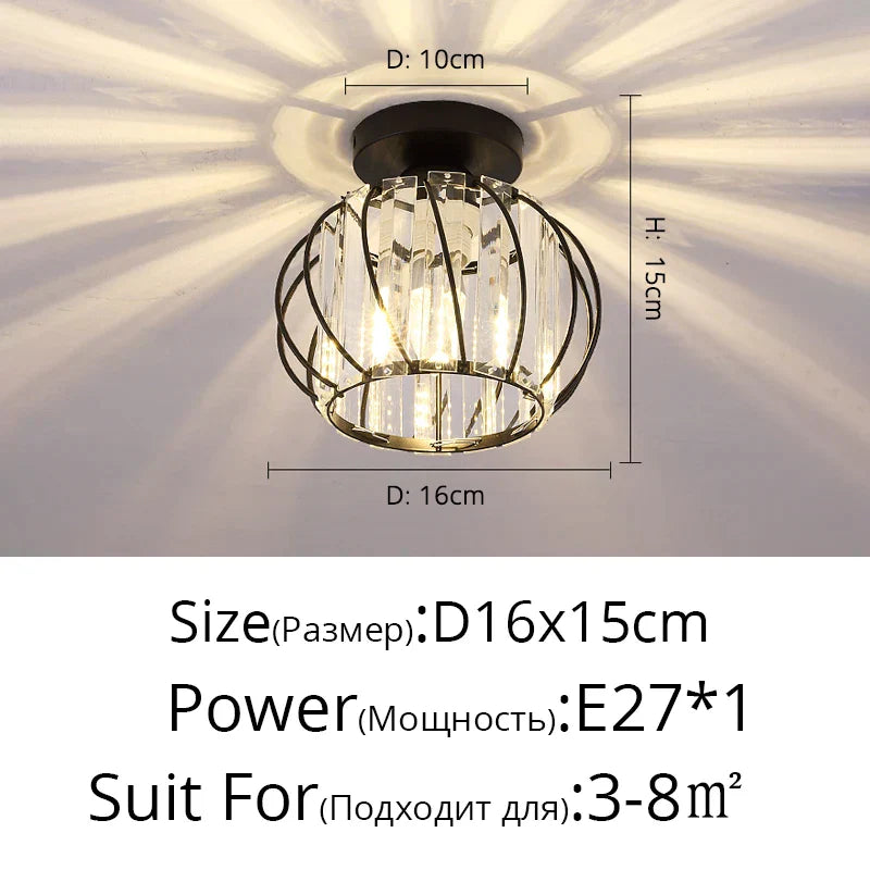 DecorBites™ Crystal Glass Nordic LED Chandelier for Modern Indoor Lighting