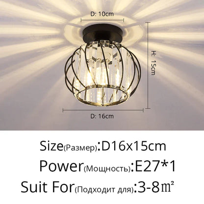 DecorBites™ Crystal Glass Nordic LED Chandelier for Modern Indoor Lighting