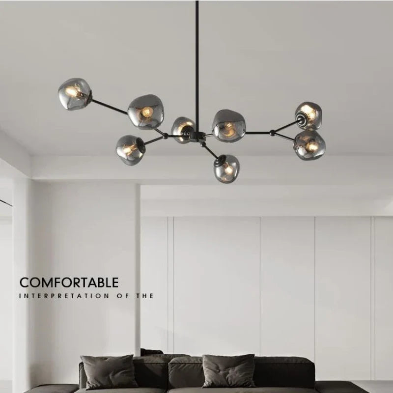 Decorbites™ Graue Lava-Glas-Hängeleuchte LED-Pendellampe Modernes Nordisches Design