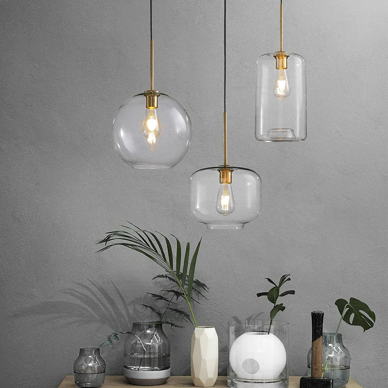 Decorbites™ Industrielles Loft-Glas-Hängeleuchte für Küchen- und Restaurantdekoration