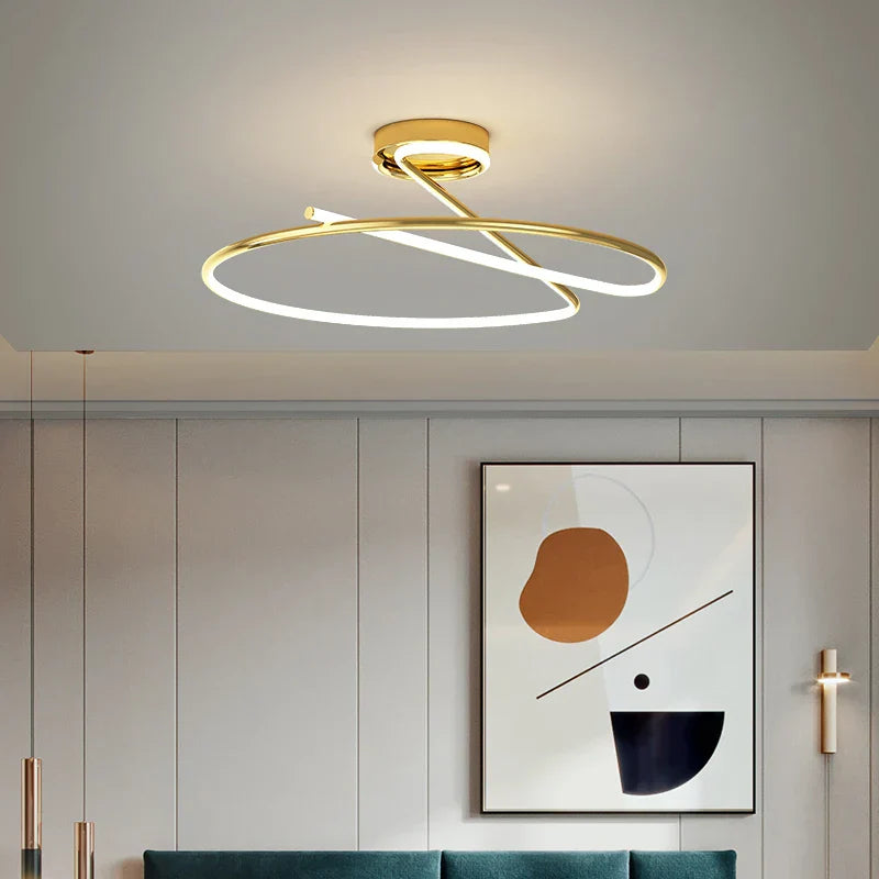DecorBites™ Heart Line LED Chandelier for Bedroom and Living Room