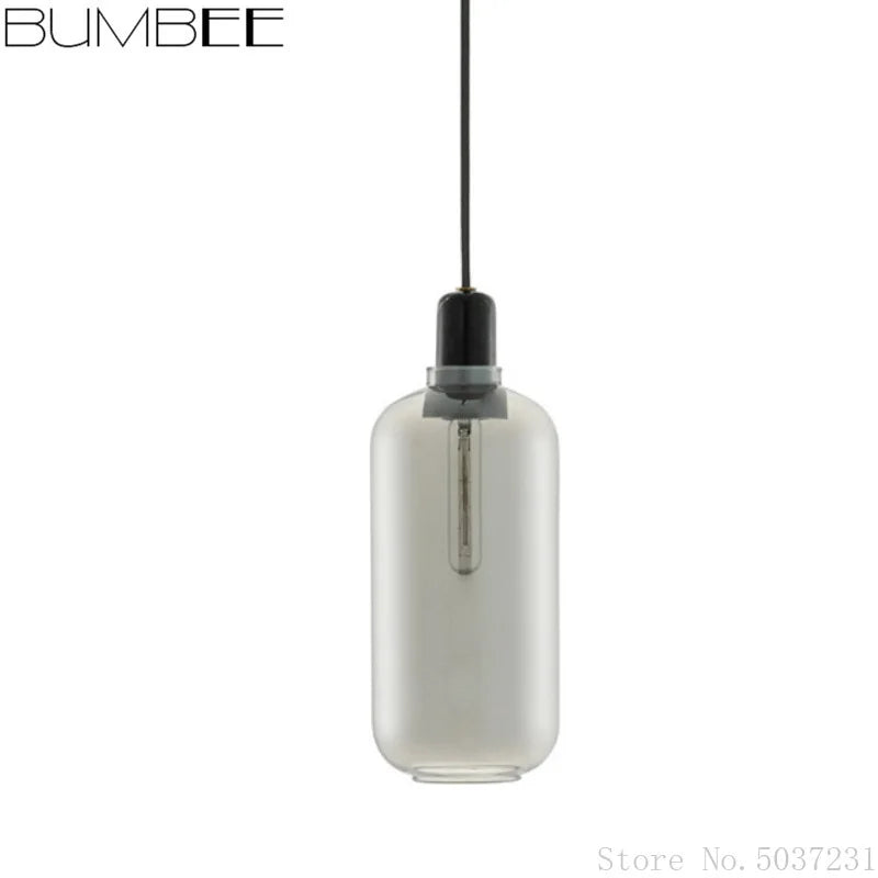 Decorbites™ Industrielle Buntglas-Hängeleuchte LED Pendellampe für Ess- und Wohnzimmer