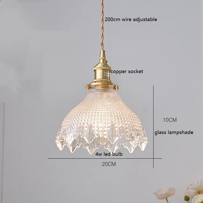 Decorbites™ Grüne Glas-LED-Hängeleuchte mit Kupfer-Holzgriff für modernes nordisches Heimdekoration