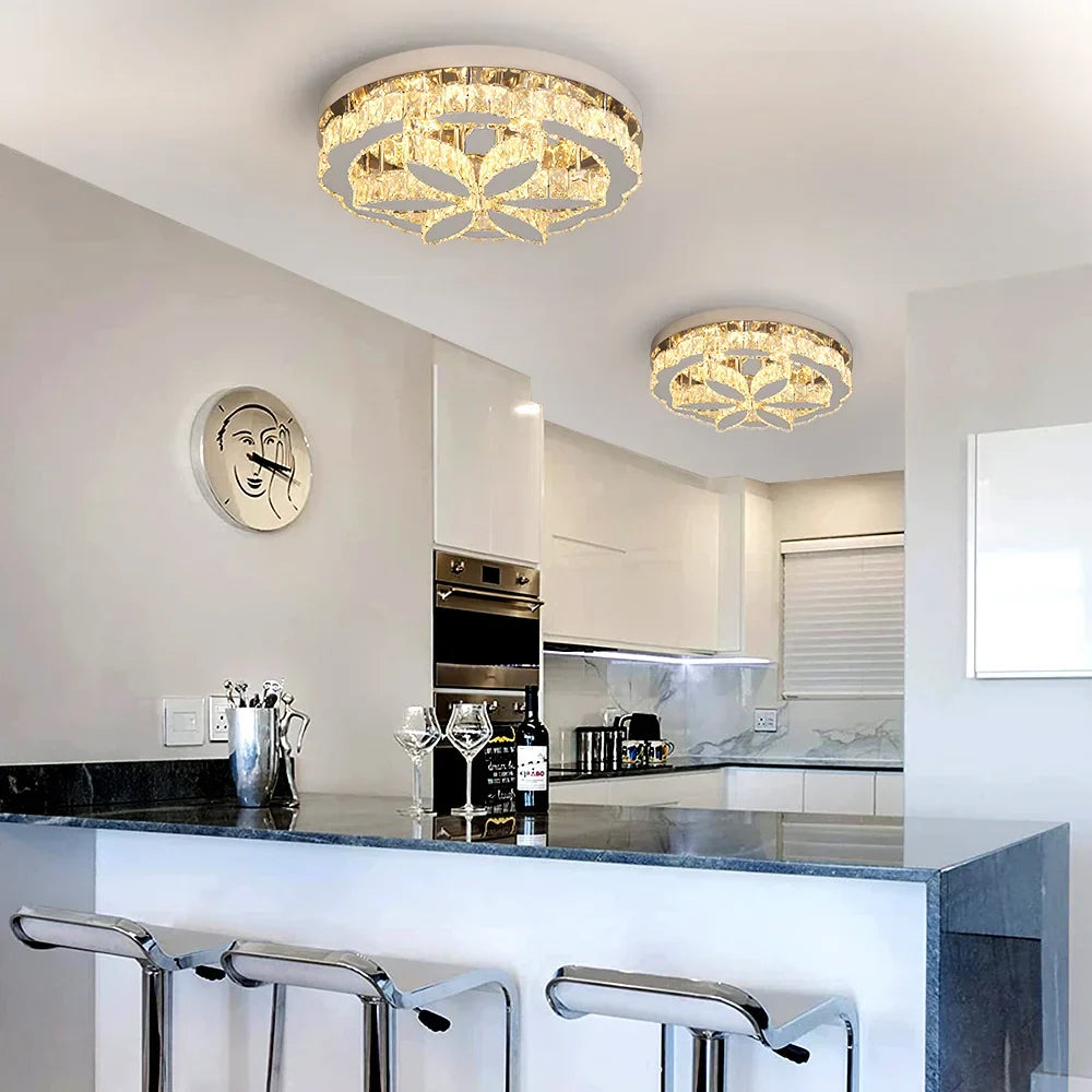 Decorbites™ Kristall-Deckenleuchter: Moderne LED-Beleuchtung mit Fernbedienung zum Dimmen für luxuriöse Einrichtung des Zuhauses