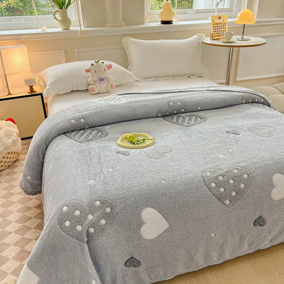 Decorbites™ Dinosaur-Muster-Schneeflocken-Samtdecke in verschiedenen Größen für Zuhause/Büro