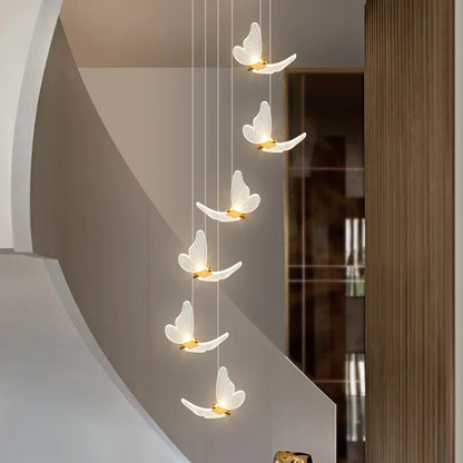 Decorbites™ Goldene Schmetterlings-LED-Kronleuchter: Modernes nordisches stilvolles Innenbeleuchtung für Wohnzimmer, Schlafzimmer und Küche.